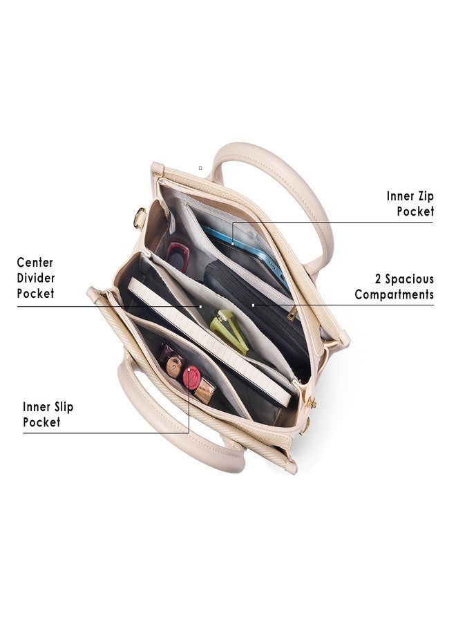 Akiki London Women's Manor 28 Box Satchel Handbag|Premium Textured Fabric|2 compartments|Ladies Handbag for Office - Image 5